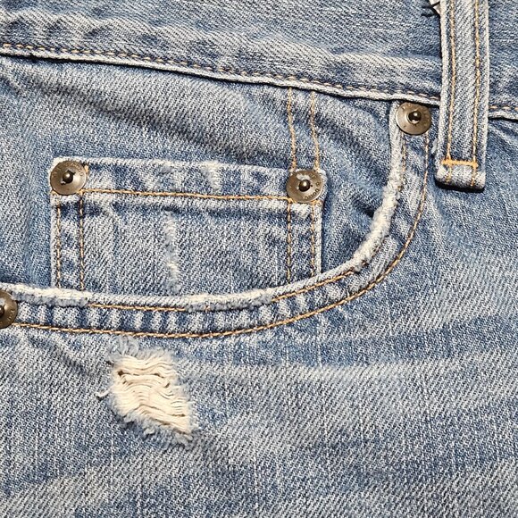 Rag & Bone Women's Boyfriend Jean Moss W/Holes Size 28 Medium Wash Cotton Denim - Picture 12 of 16
